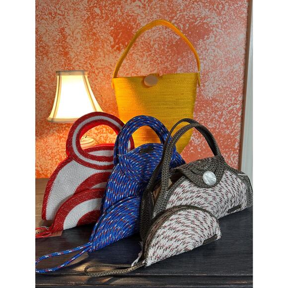 Handmade Cord/rope zippered handle, bucket bag or wallets - Picture 1 of 10